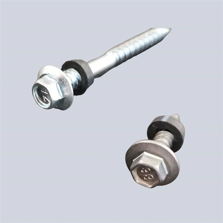 Hex Flange Head Self Drilling Screw with Round EPDM Washer